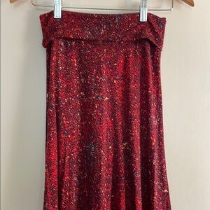 LuLaRoe Red Sequin Maxi A-Line Skirt